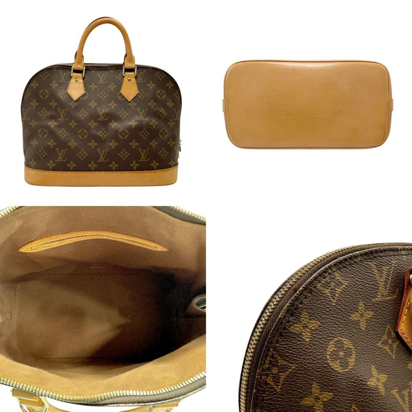 Louis Vuitton Alma, Brown, Canvas, handbag