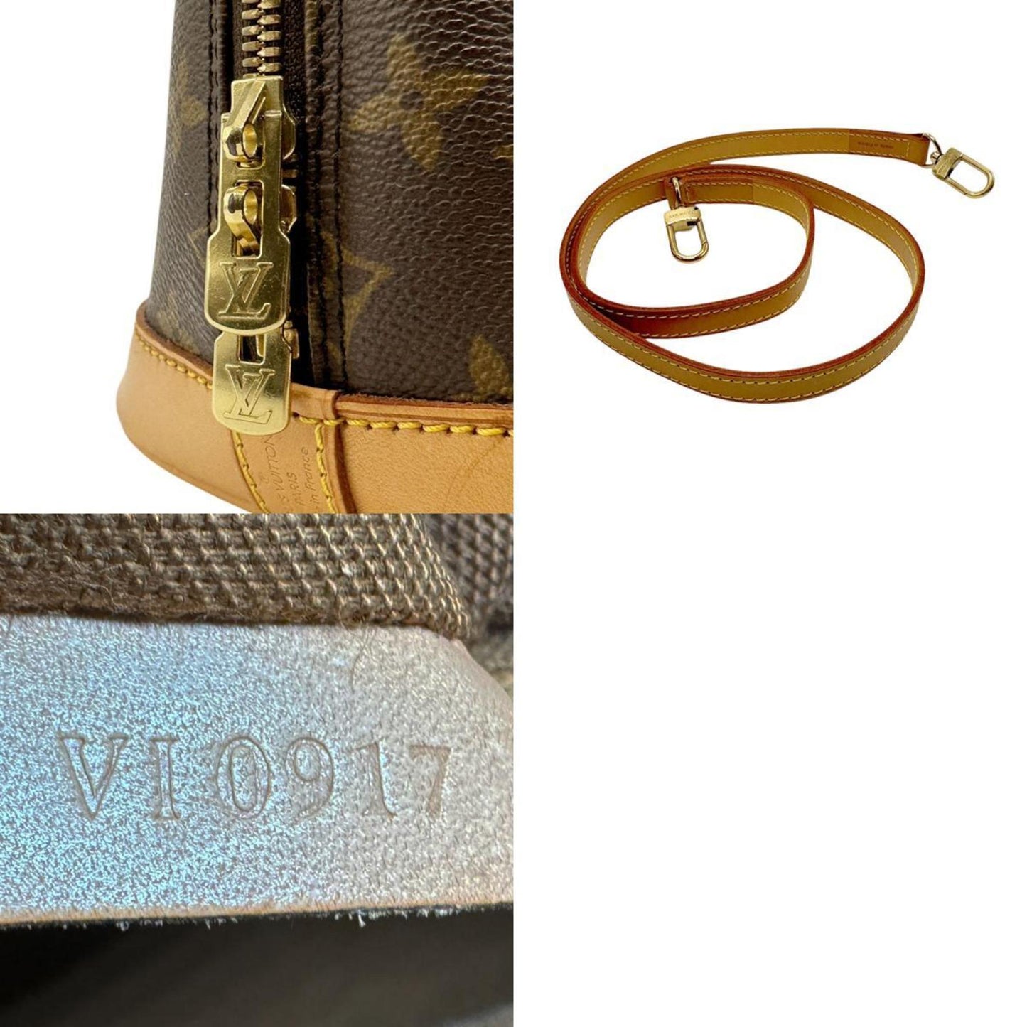 Louis Vuitton Alma, Brown, Canvas, handbag