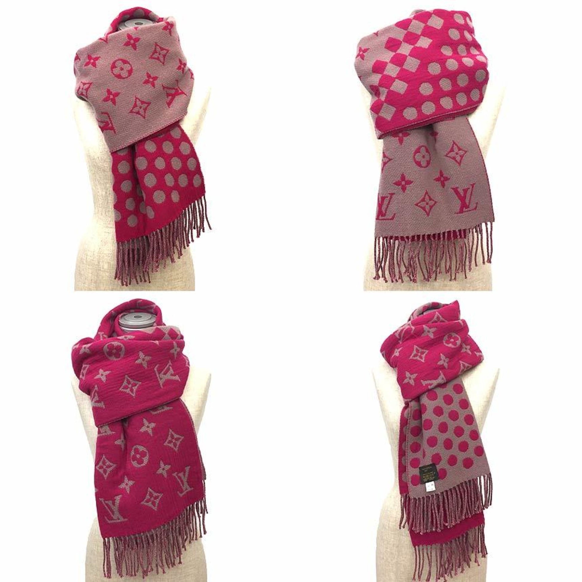 Louis Vuitton Game on, Red, Cashmere, scarf