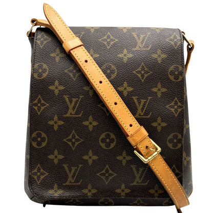 Louis Vuitton Musette Salsa, Brown, Canvas, shoulder