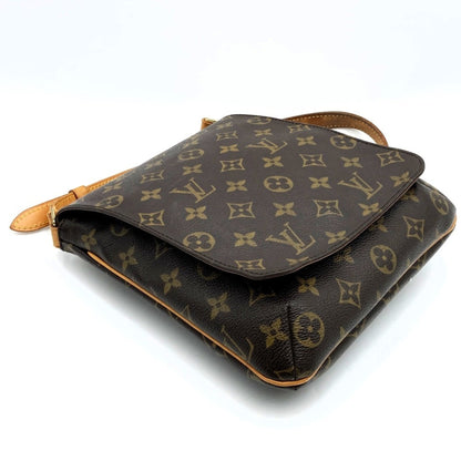 Louis Vuitton Musette Salsa, Brown, Canvas, shoulder