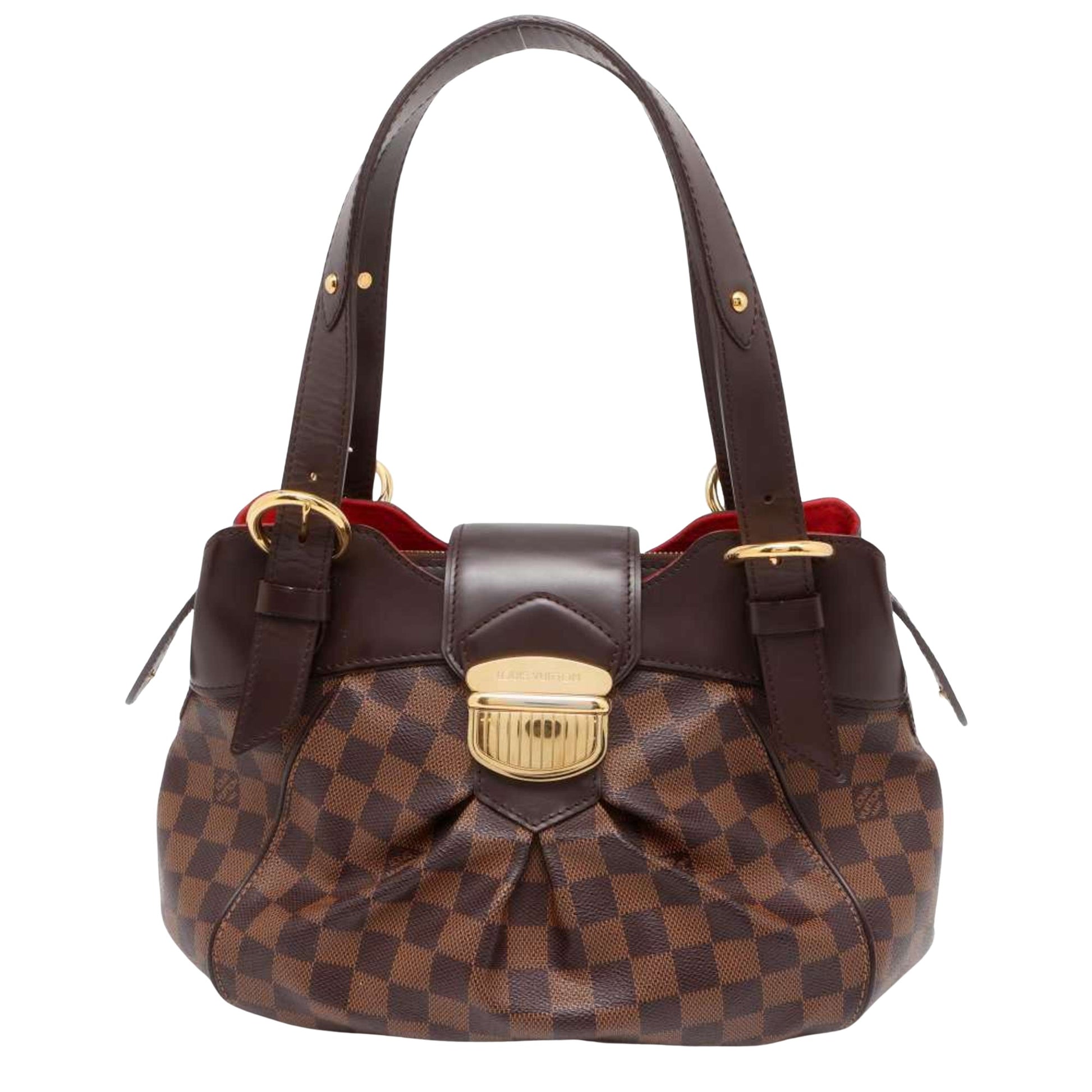 Louis Vuitton Sistina, Brown, Canvas, shoulder