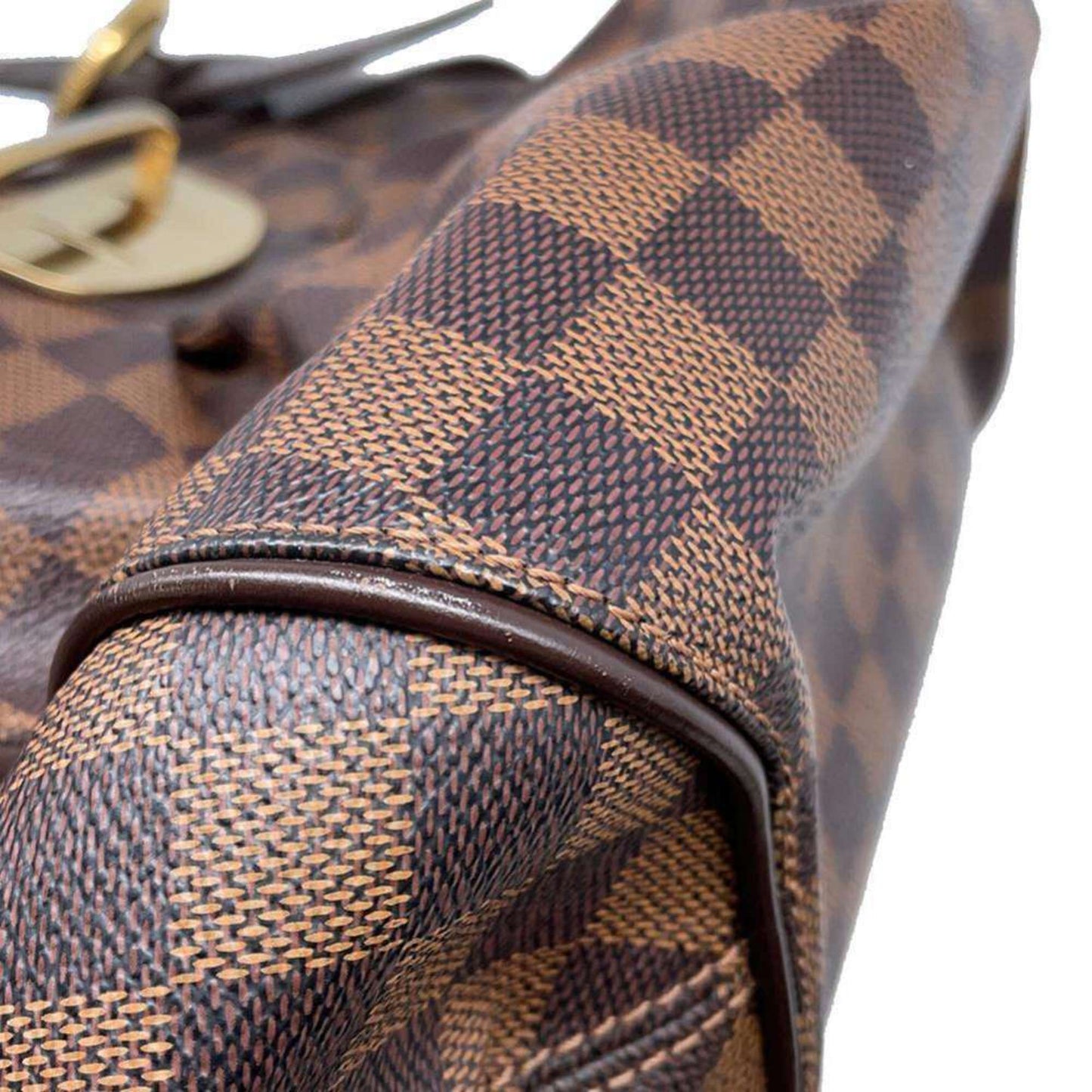 Louis Vuitton Sistina, Brown, Canvas, shoulder