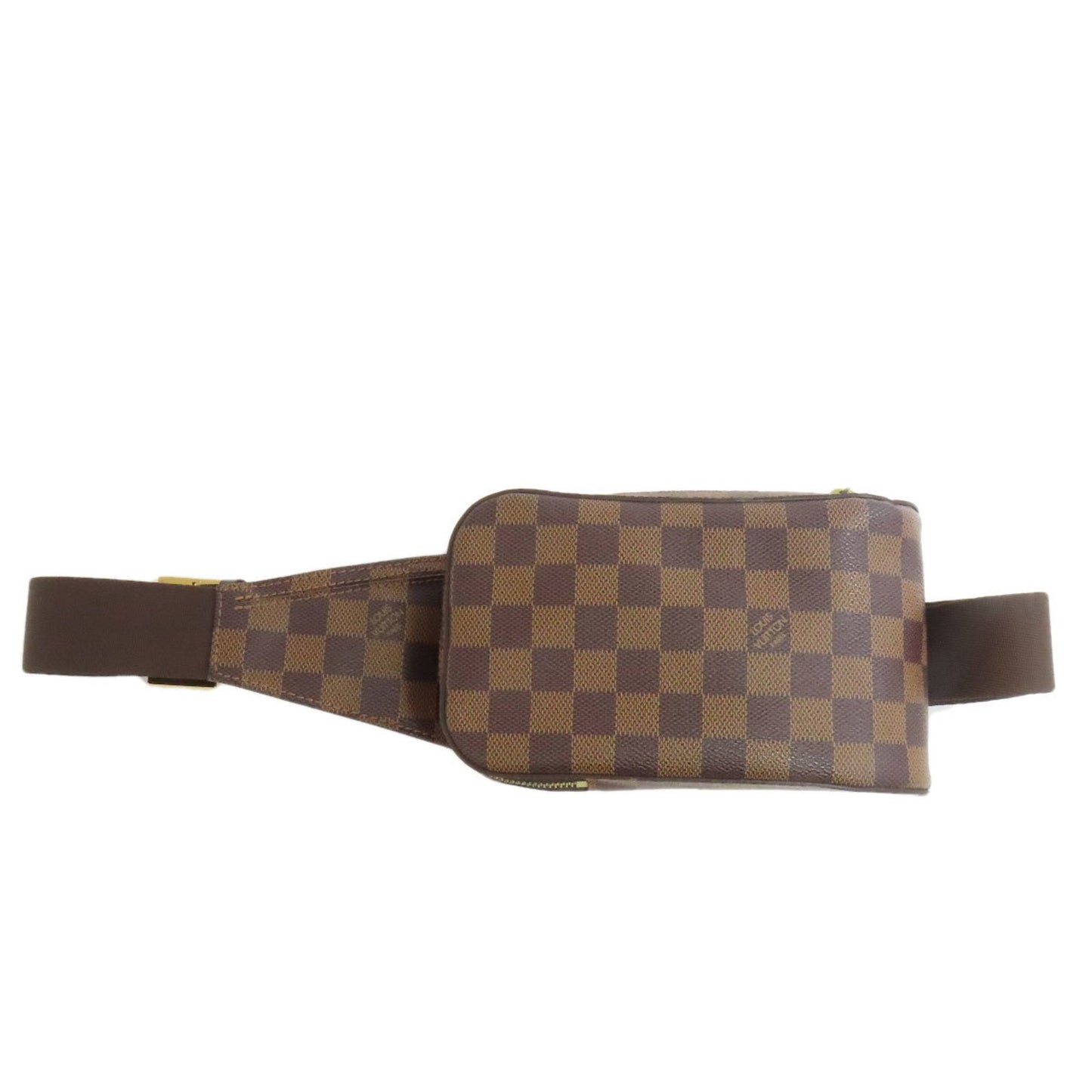 Louis Vuitton Geronimo, Brown, Canvas, shoulder