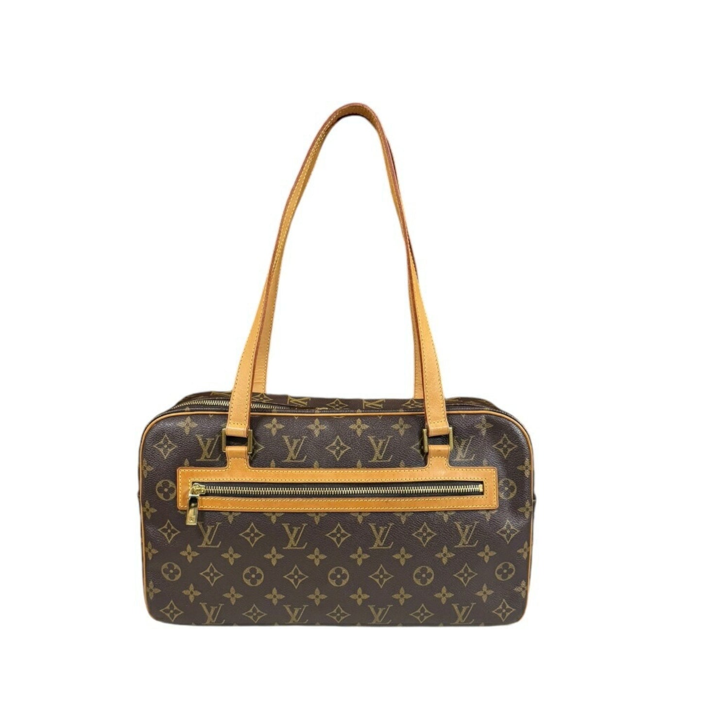 Louis Vuitton Cite, Brown, Canvas, shoulder