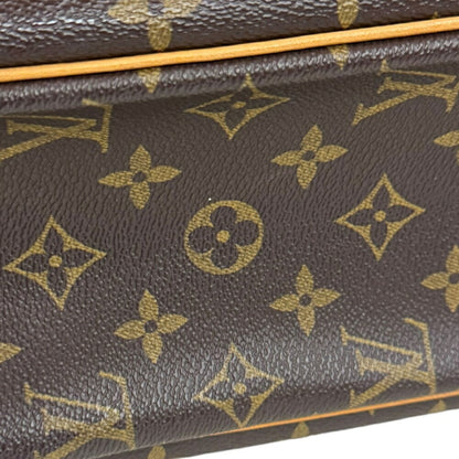 Louis Vuitton Cite, Brown, Canvas, shoulder