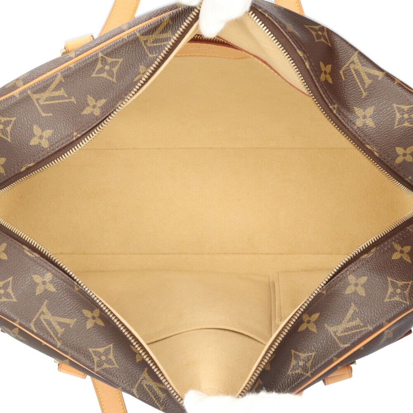 Louis Vuitton Cite, Brown, Canvas, shoulder