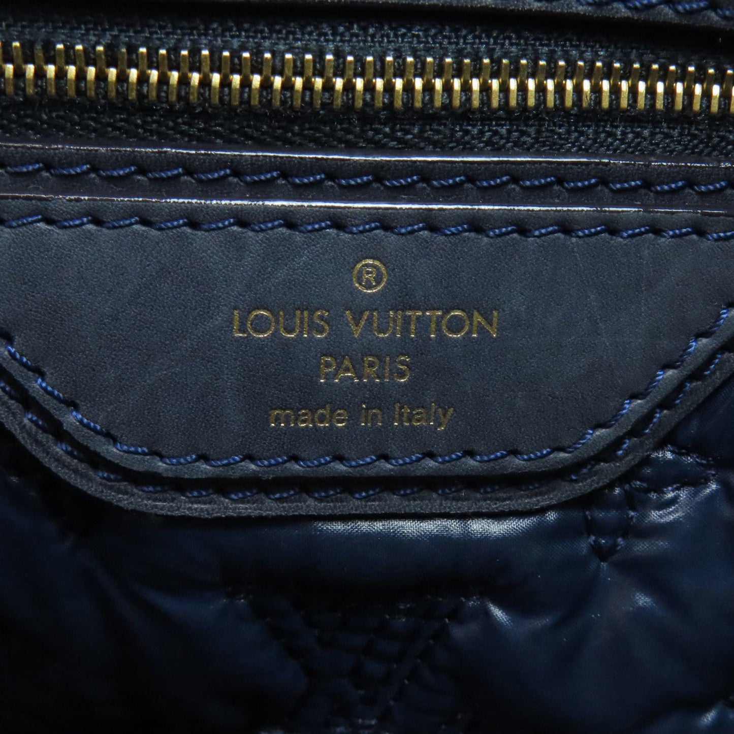 Louis Vuitton Lockit, Navy, Canvas, handbag