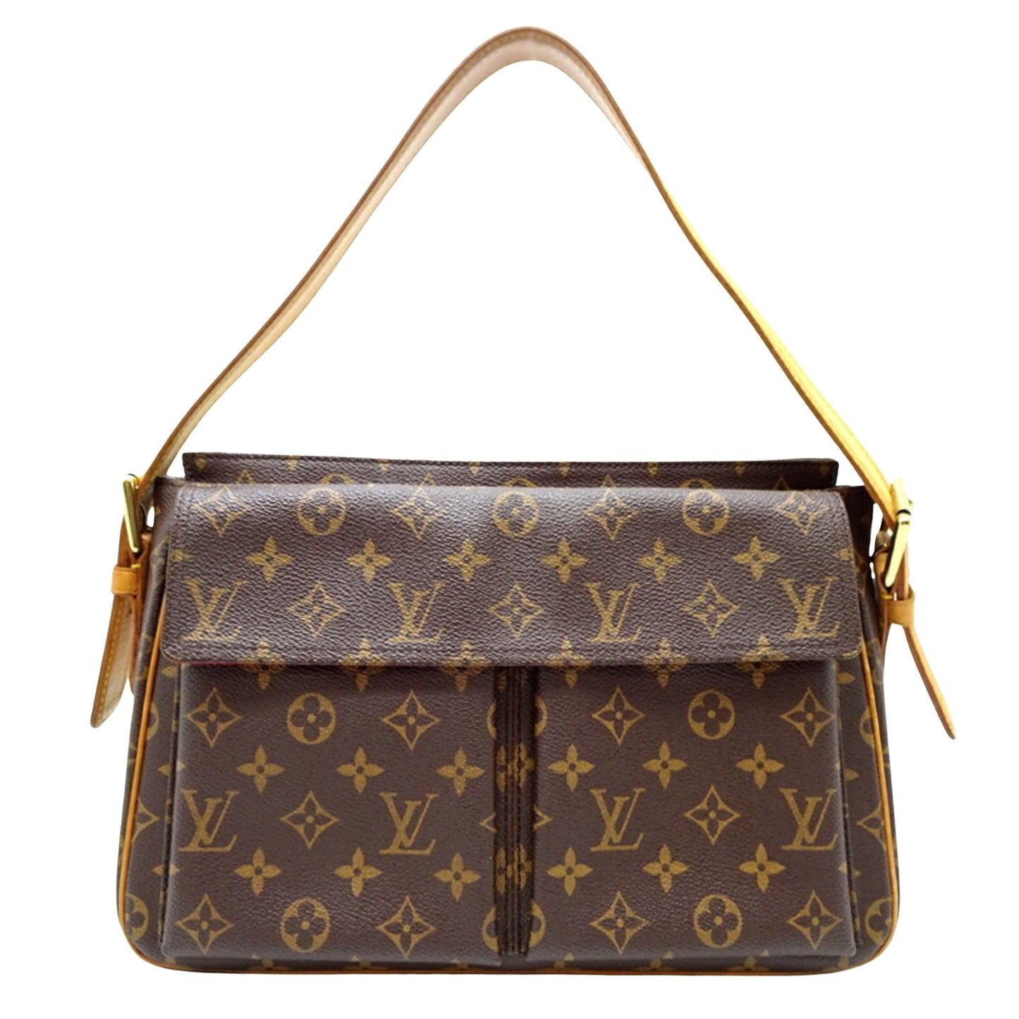 Louis Vuitton Viva Cité, Brown, Canvas, shoulder