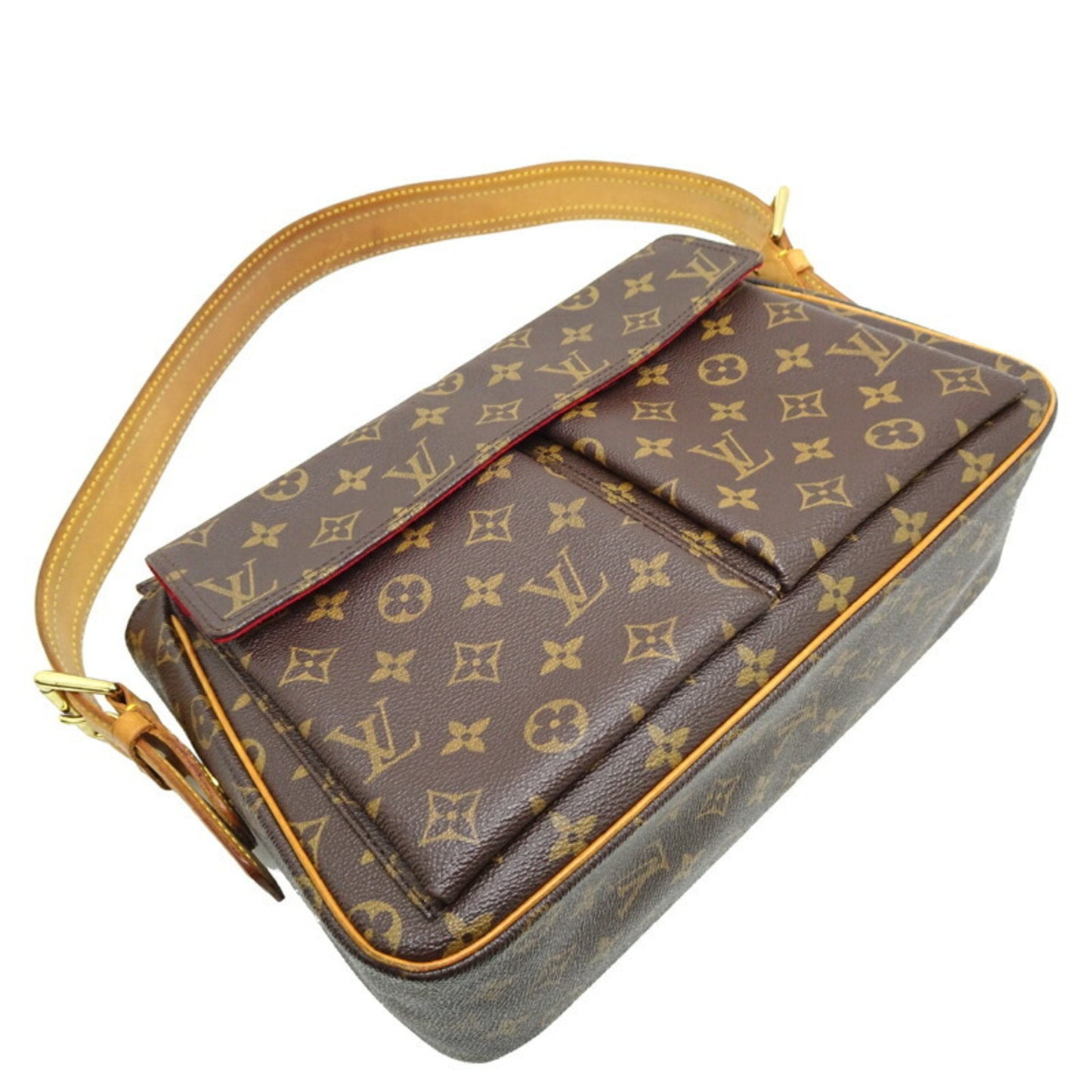 Louis Vuitton Viva Cité, Brown, Canvas, shoulder