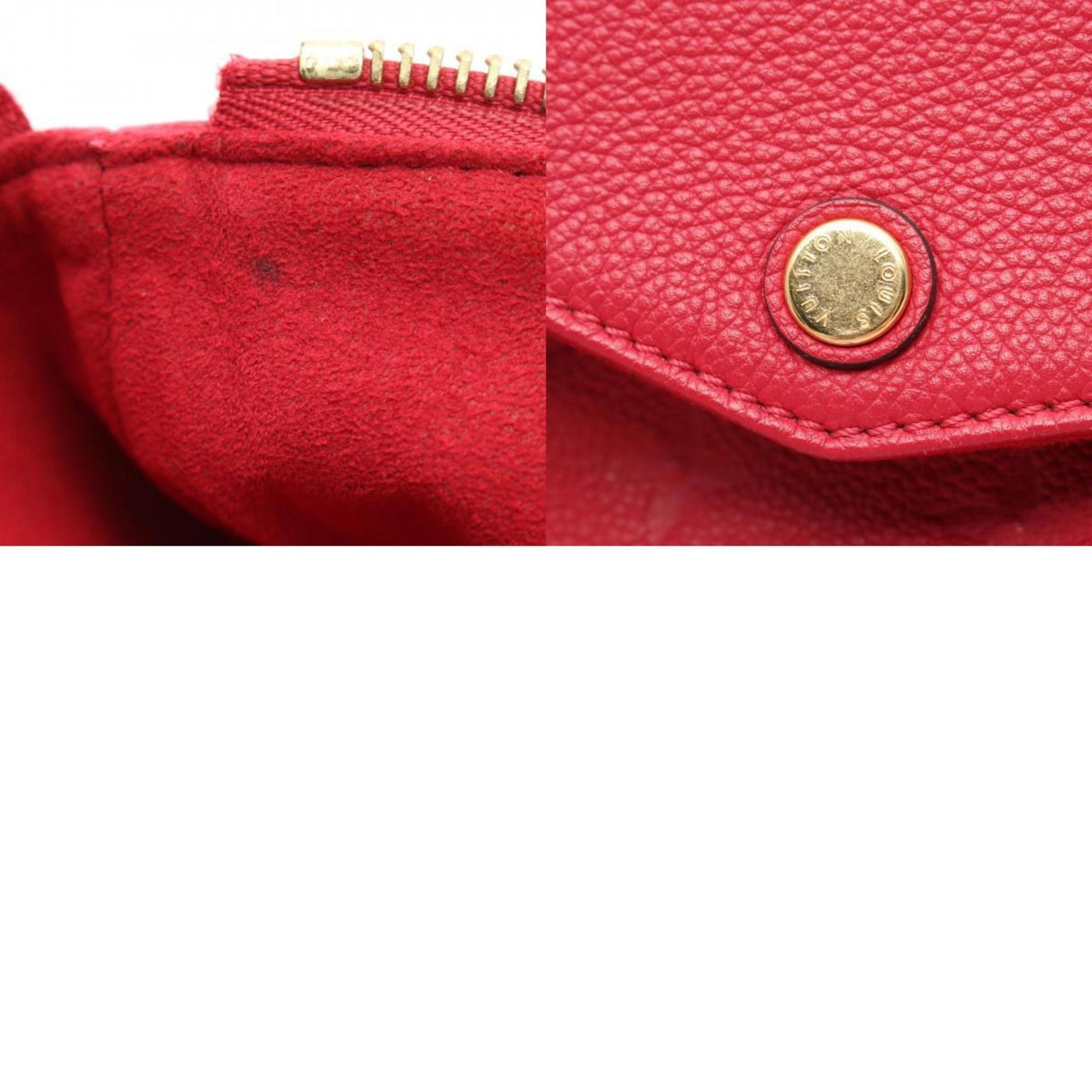 Louis Vuitton Twice, Red, Leather, shoulder