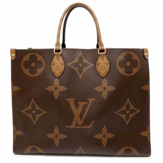 Louis Vuitton On The Go, Brown, Canvas, tote