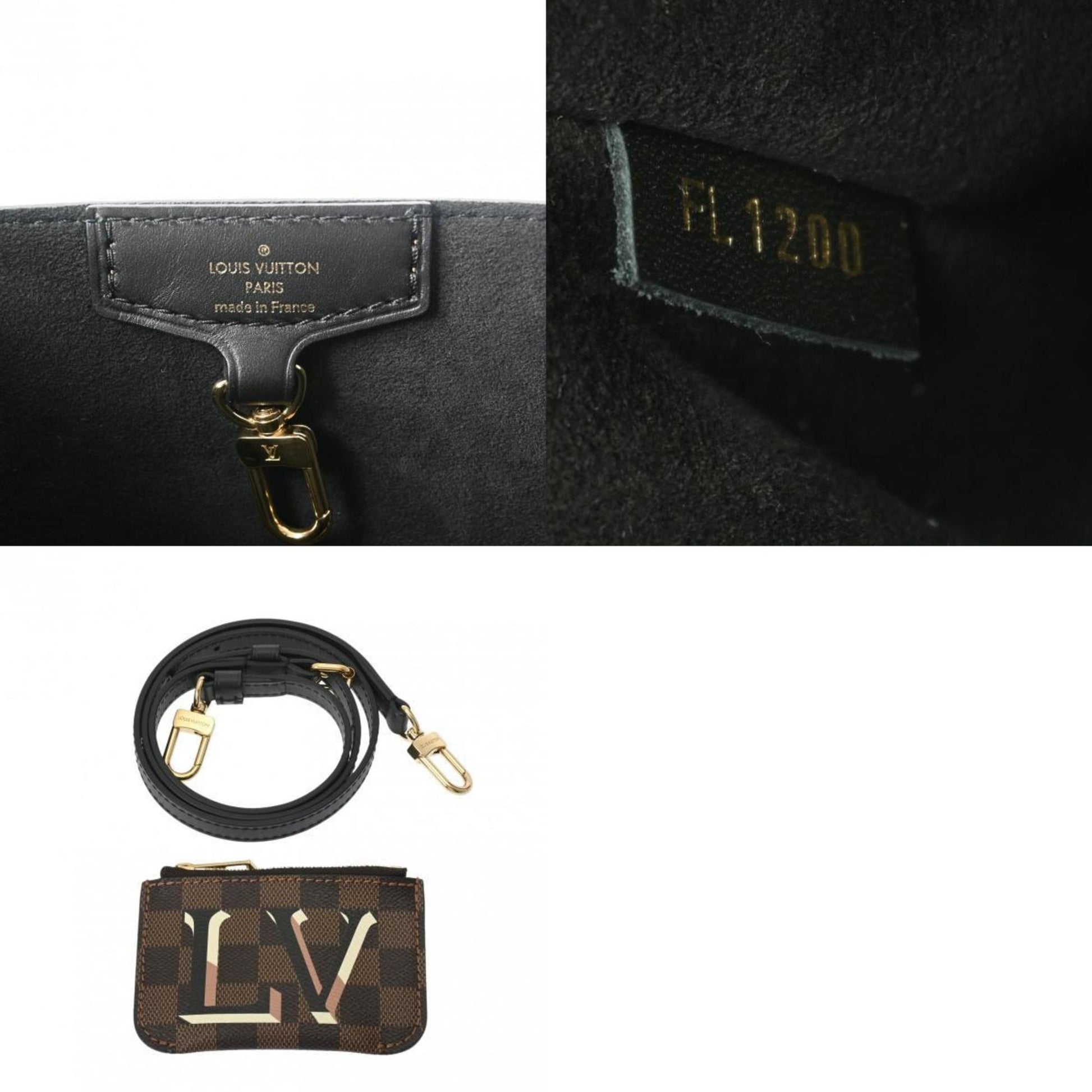 Louis Vuitton BELMONT, Brown, Canvas, handbag