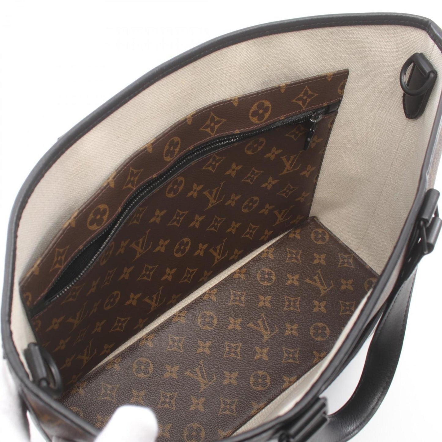 Louis Vuitton Weekend PM, Brown, Canvas, tote