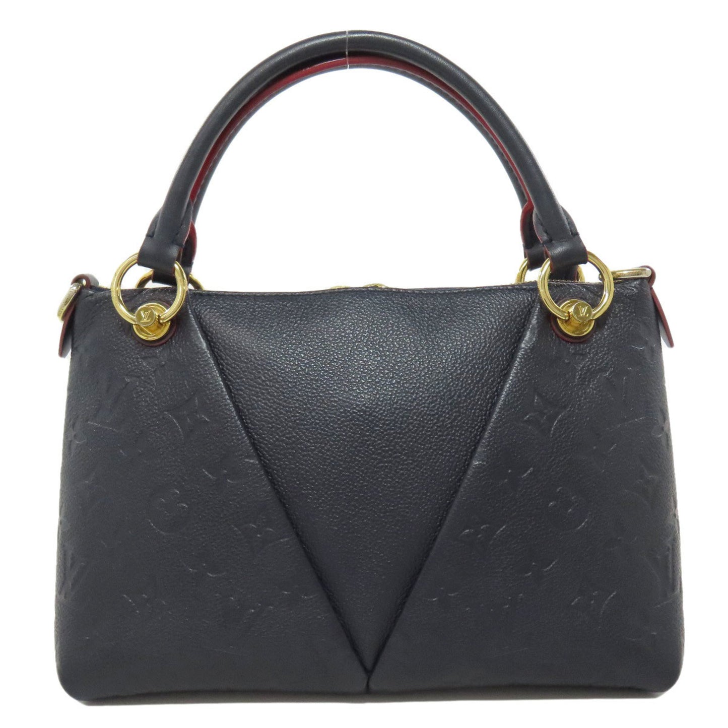 Louis Vuitton V Tote BB, Black, Canvas, handbag