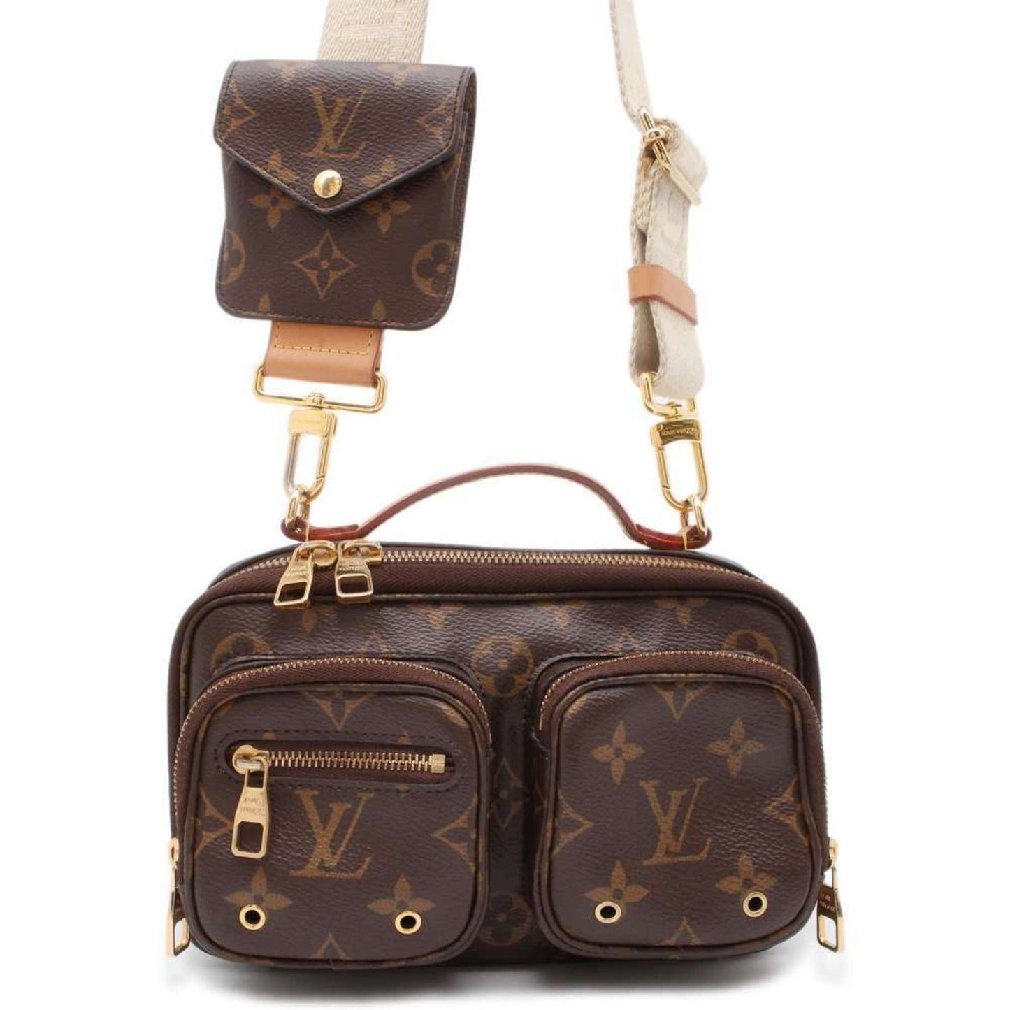 Louis Vuitton Utility, Brown, Canvas, shoulder