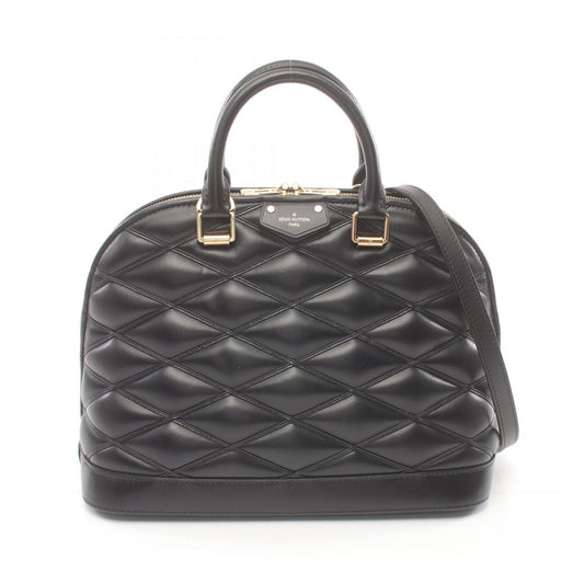 Louis Vuitton Alma, Black, Leather, handbag