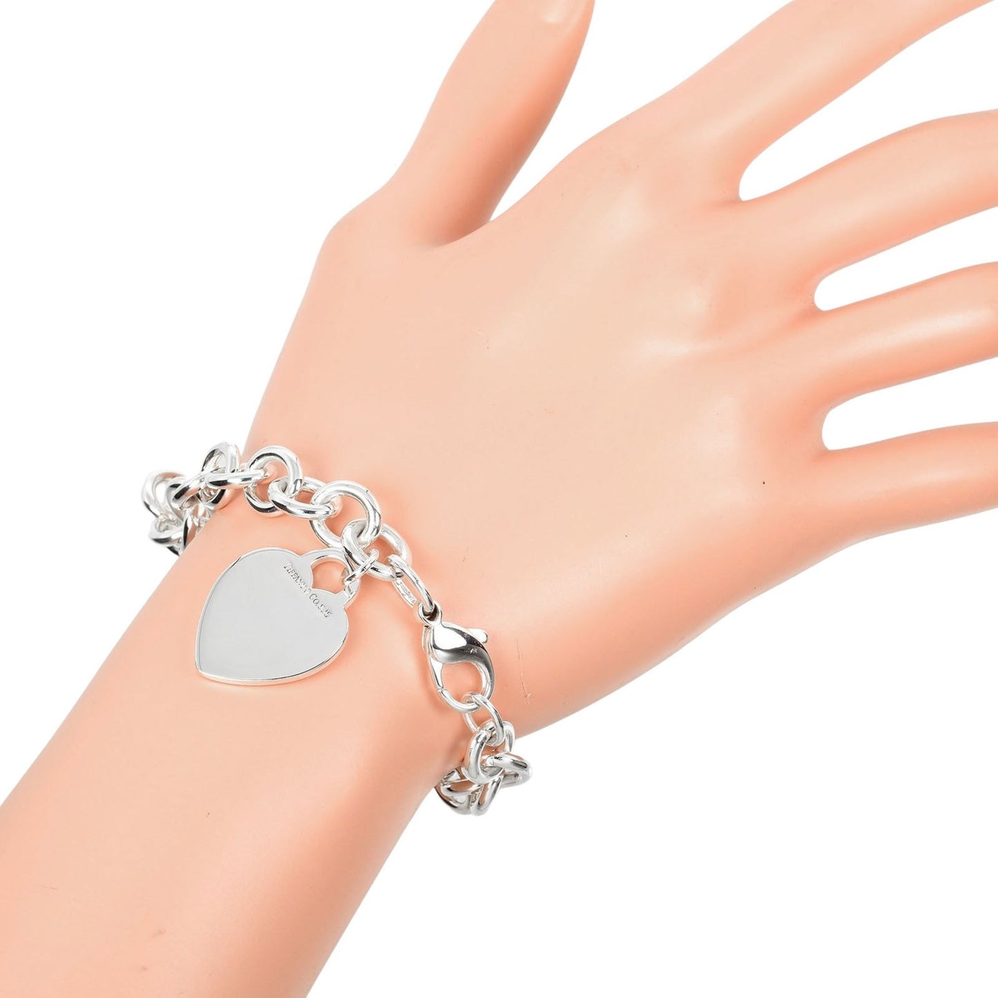 Tiffany & Co Plaque coeur, Silver, Silver, bracelet