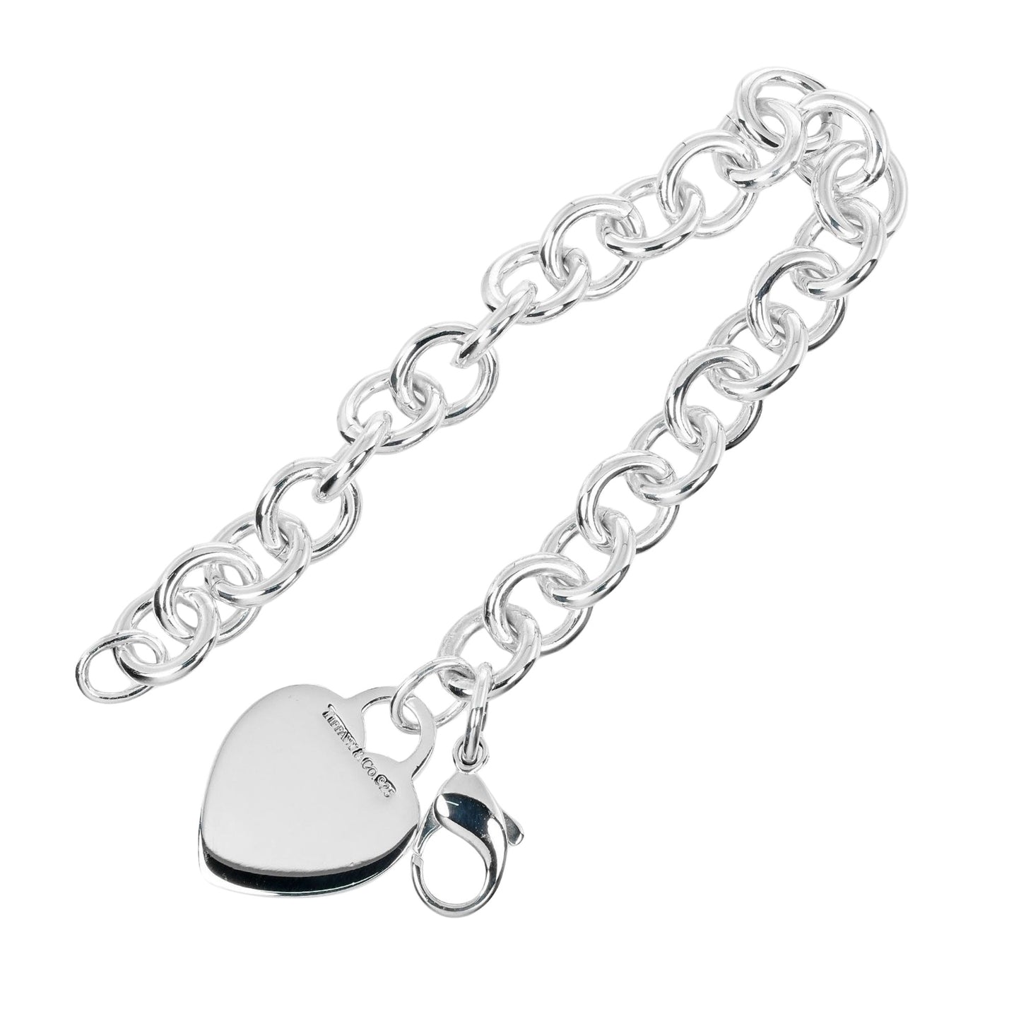 Tiffany & Co Plaque coeur, Silver, Silver, bracelet