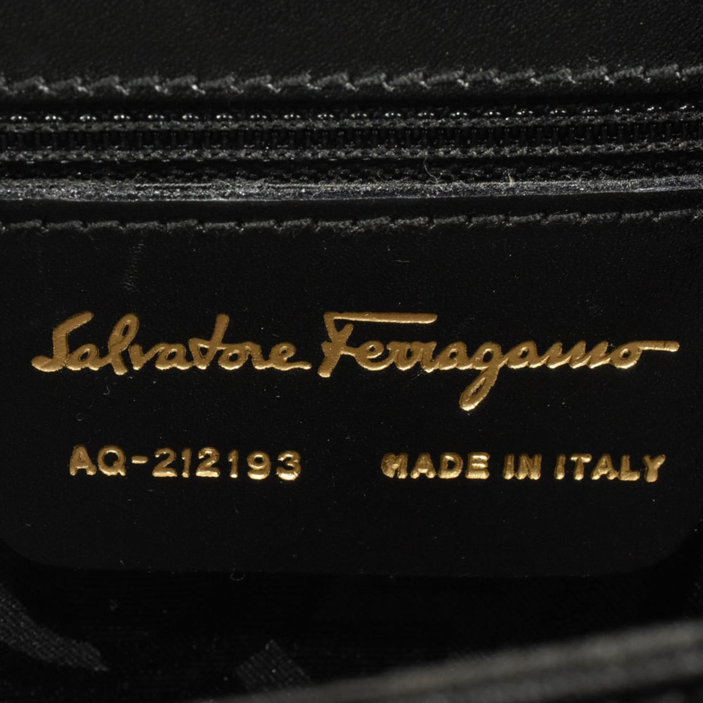 Salvatore Ferragamo Gancini, Black, Leather, handbag