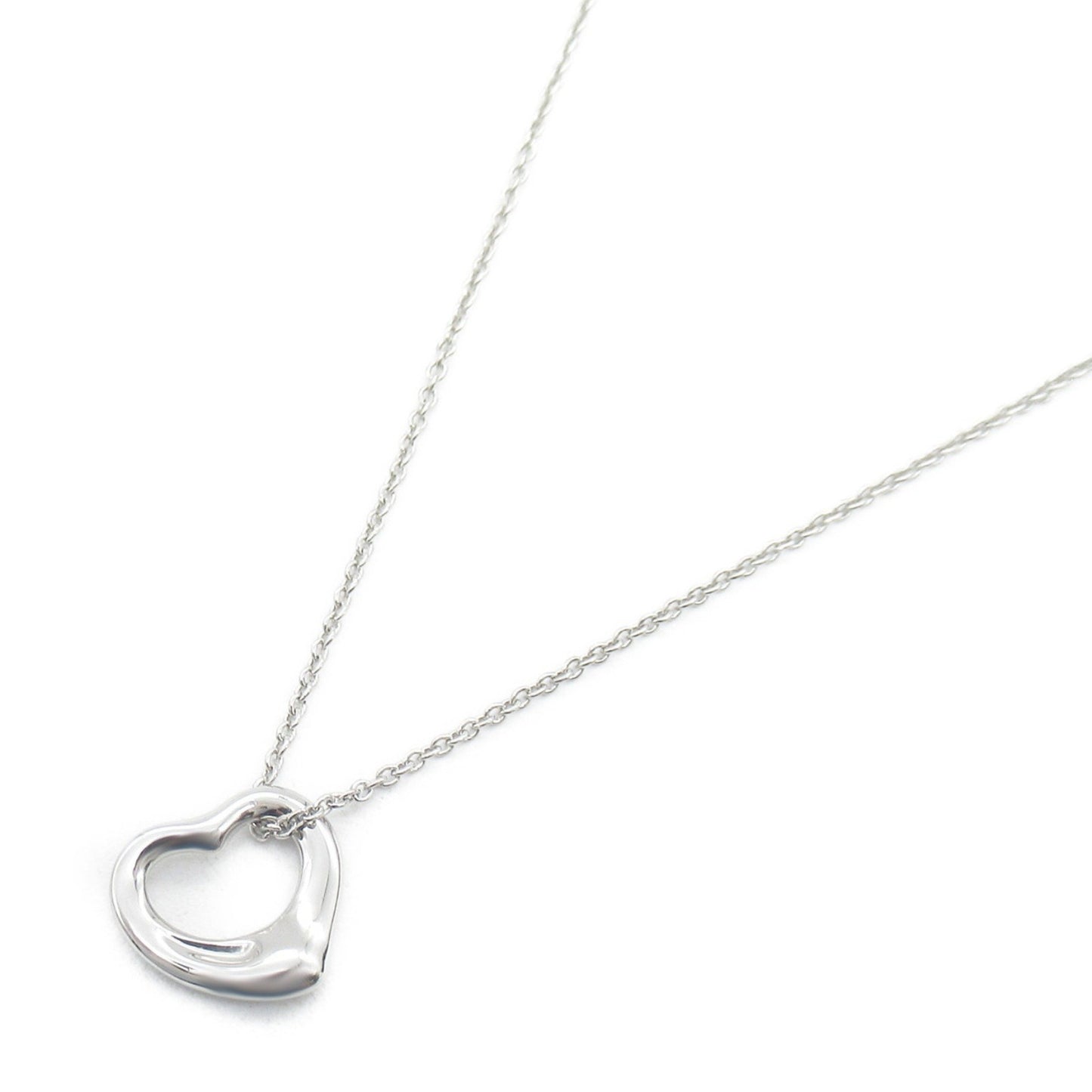 Tiffany & Co Open Heart, Silver, Silver, necklace