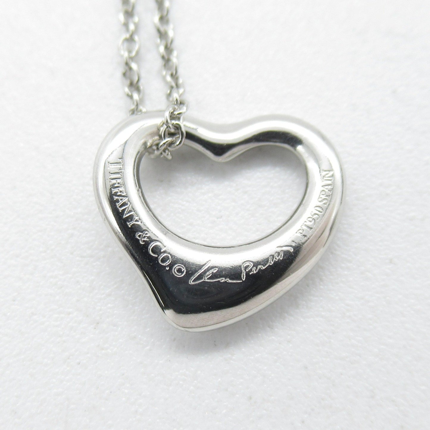 Tiffany & Co Open Heart, Silver, Silver, necklace