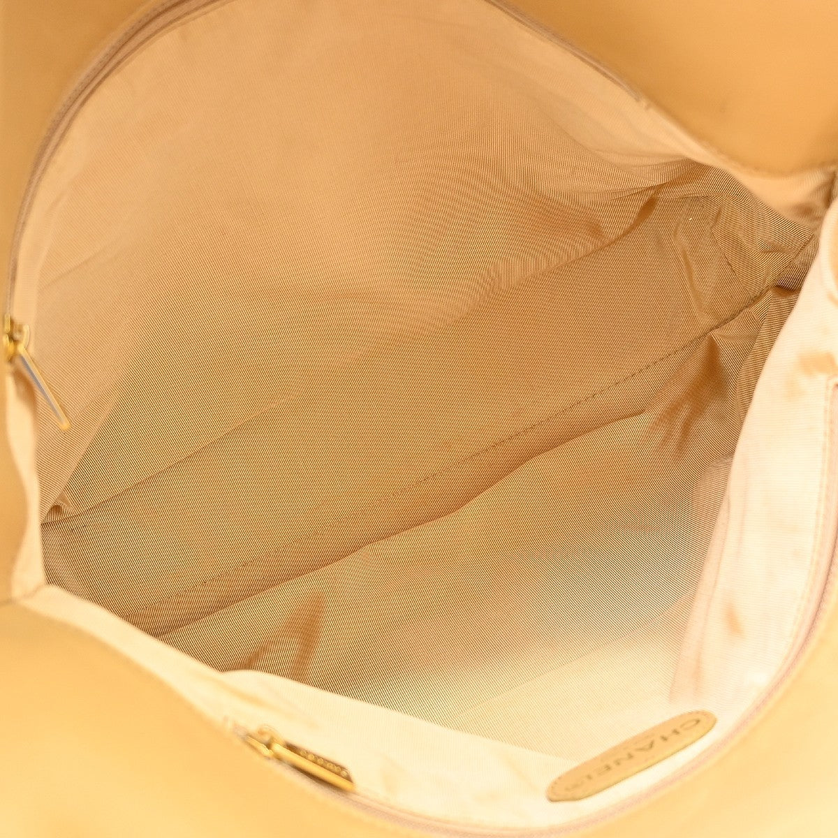 Chanel Vintage CC Logo Tote Leather, Beige, Leather, Tote Bag