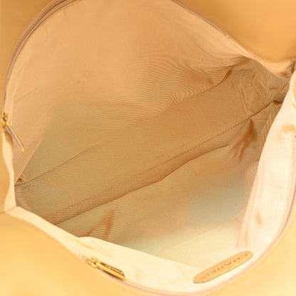 Chanel Vintage CC Logo Tote Leather, Beige, Leather, Tote Bag