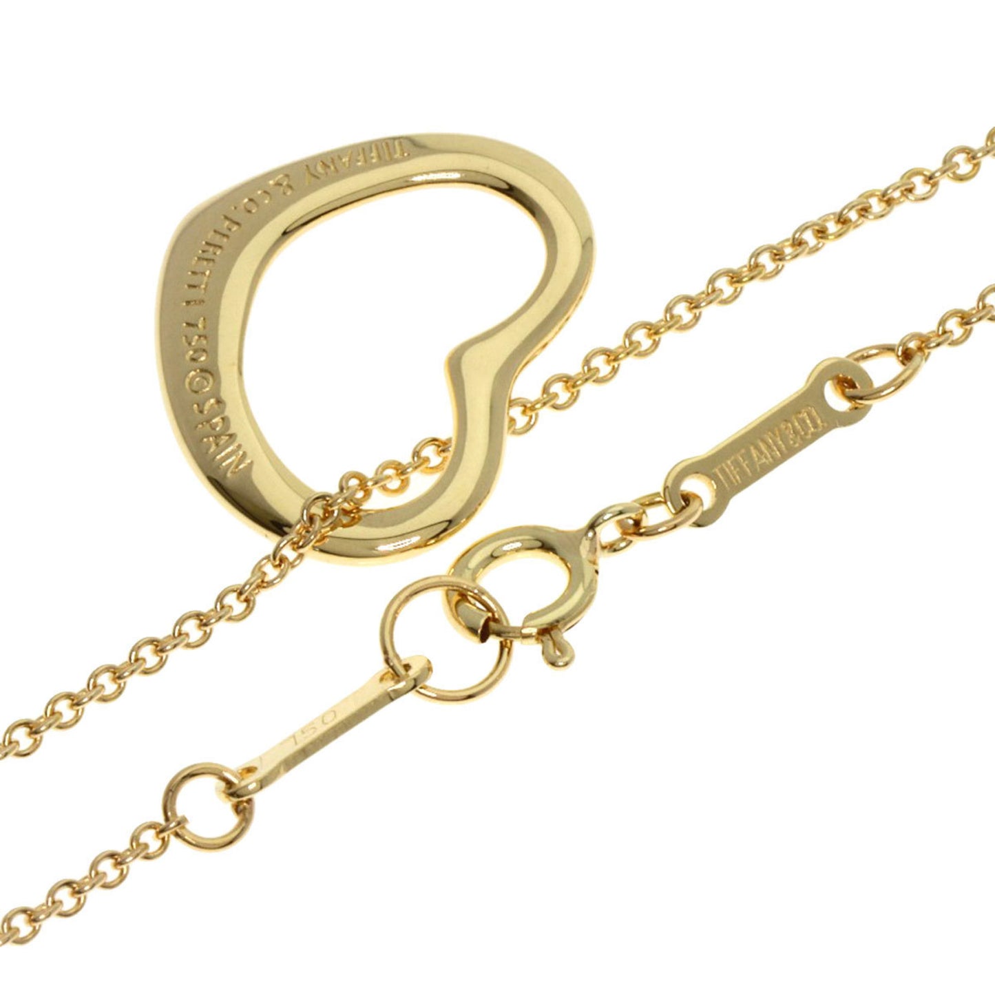 Tiffany & Co Open Heart, Gold, Yellow Gold, necklace