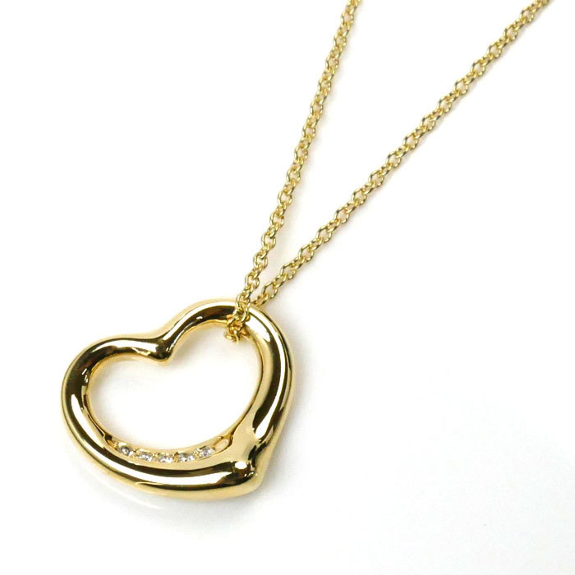 Tiffany & Co Open Heart, Gold, Yellow Gold, necklace