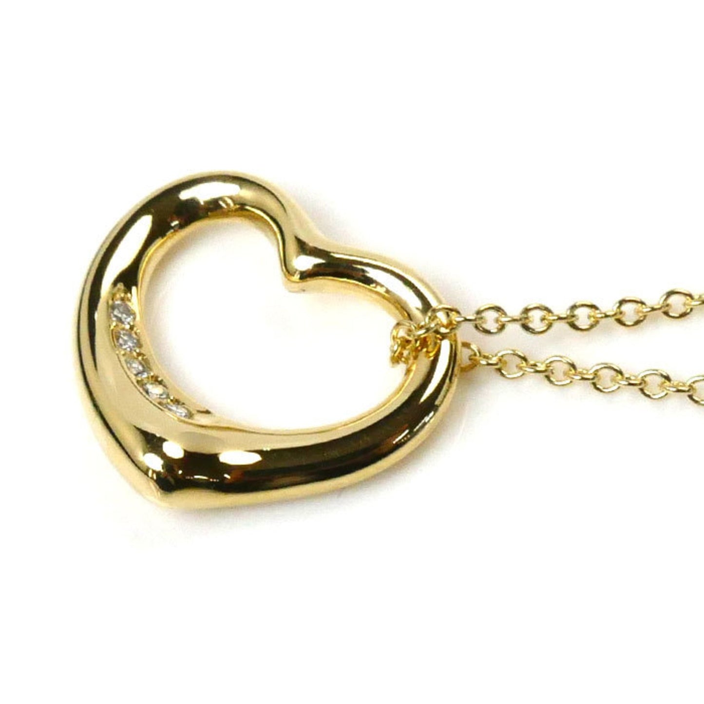 Tiffany & Co Open Heart, Gold, Yellow Gold, necklace