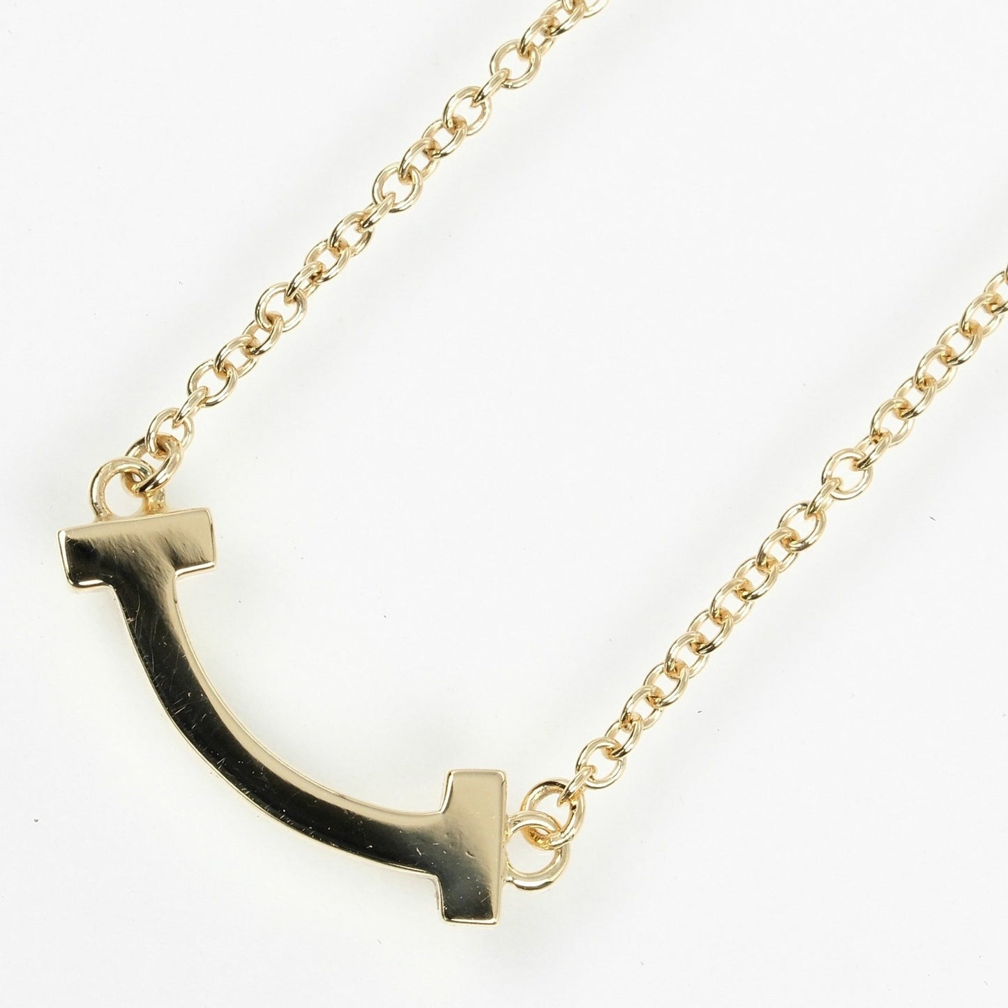 Tiffany & Co T Smile, Gold, Yellow Gold, necklace