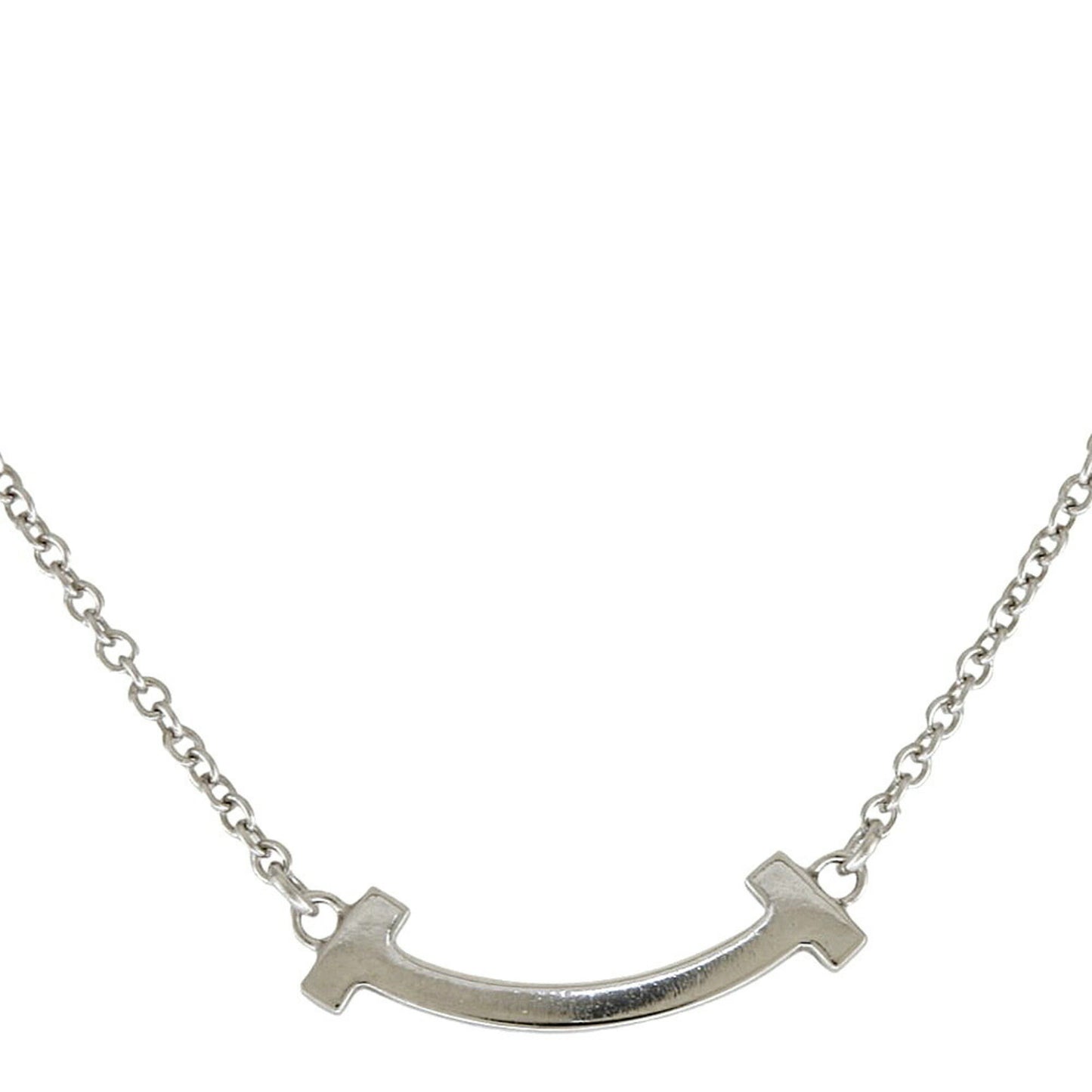 Tiffany & Co T Smile, Gold, White Gold, necklace