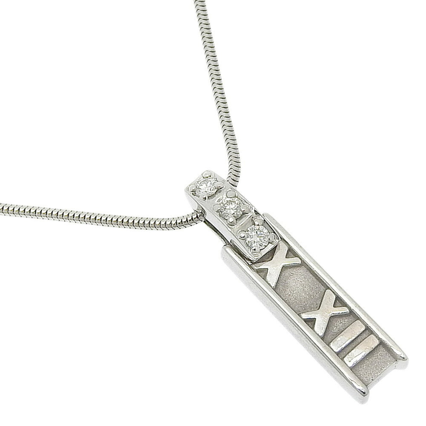 Tiffany & Co Atlas, Silver, White Gold, necklace