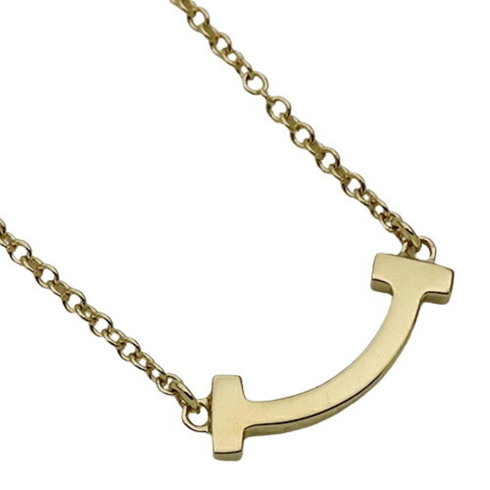 Tiffany & Co T Smile, Gold, Yellow Gold, necklace