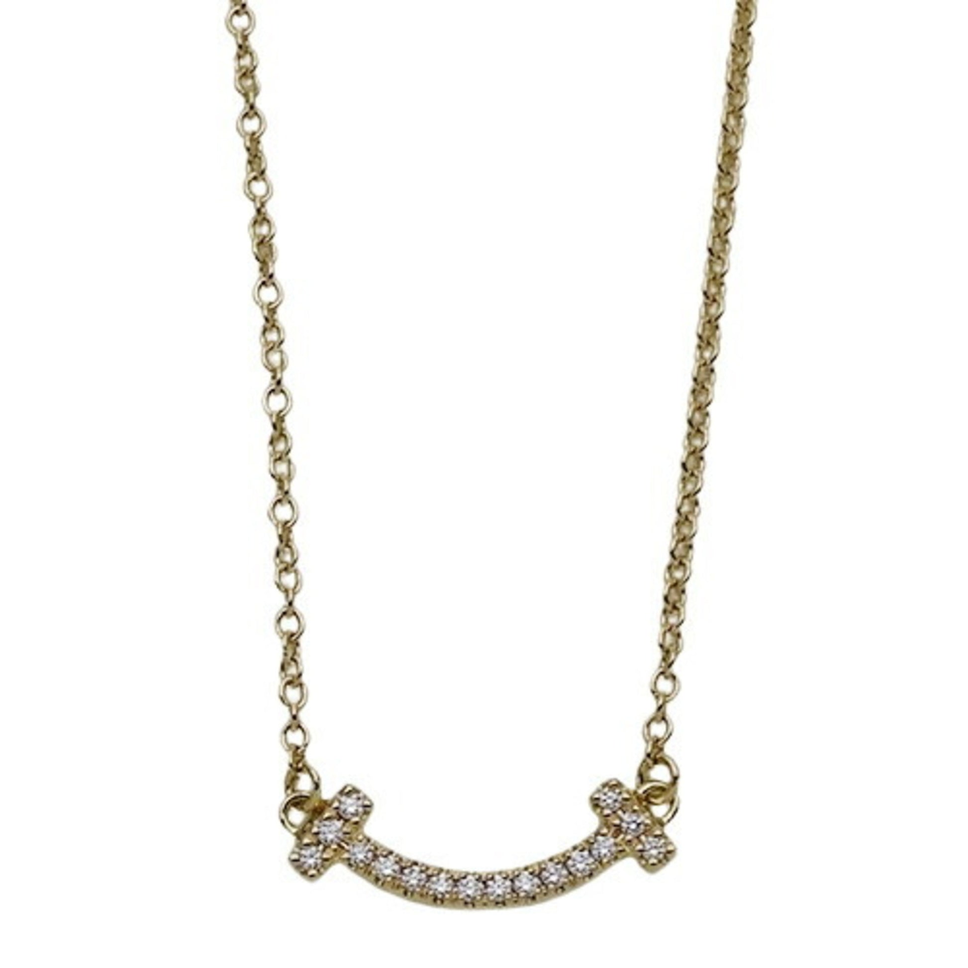 Tiffany & Co T Smile, Gold, Yellow Gold, necklace