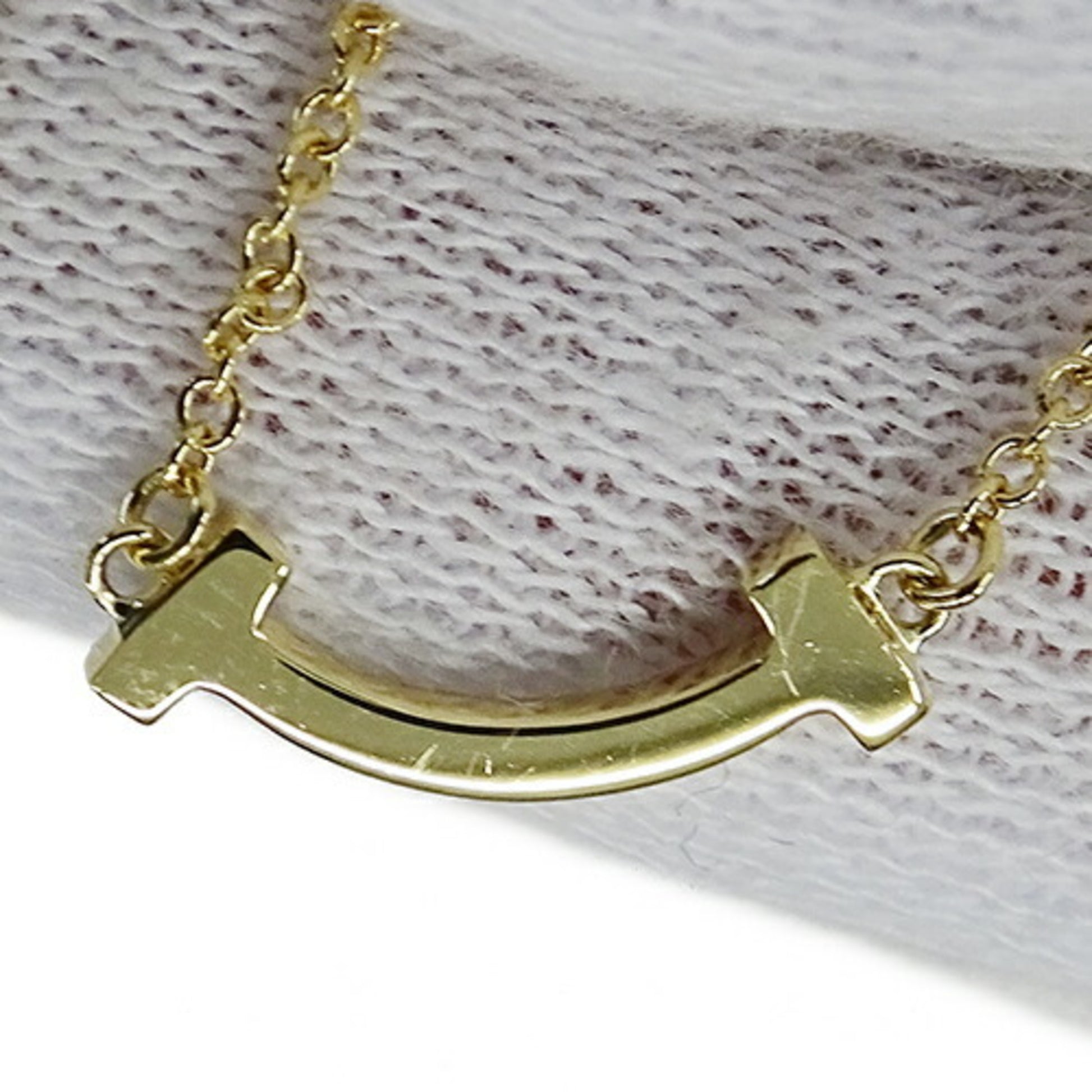 Tiffany & Co T Smile, Gold, Yellow Gold, necklace