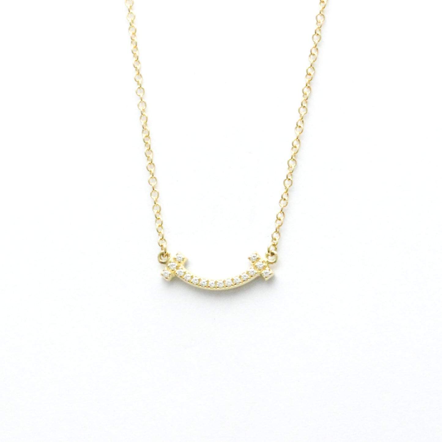 Tiffany & Co T Smile, Gold, Yellow Gold, necklace