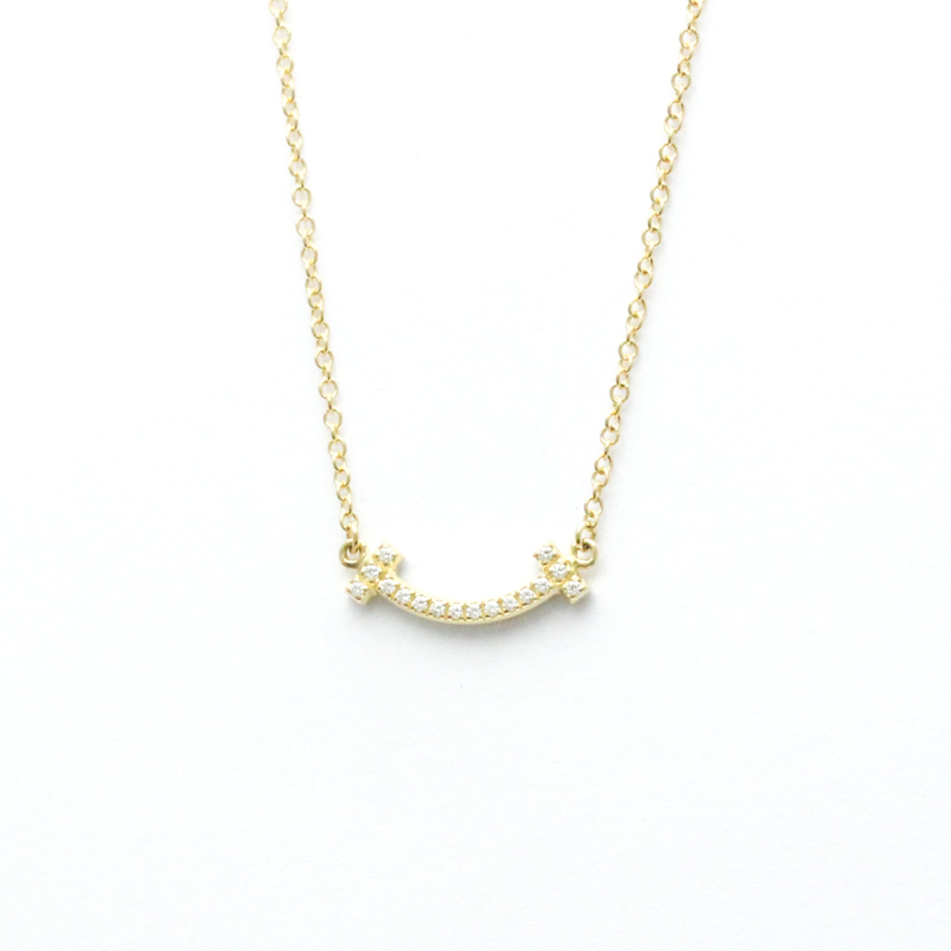 Tiffany & Co T Smile, Gold, Yellow Gold, necklace