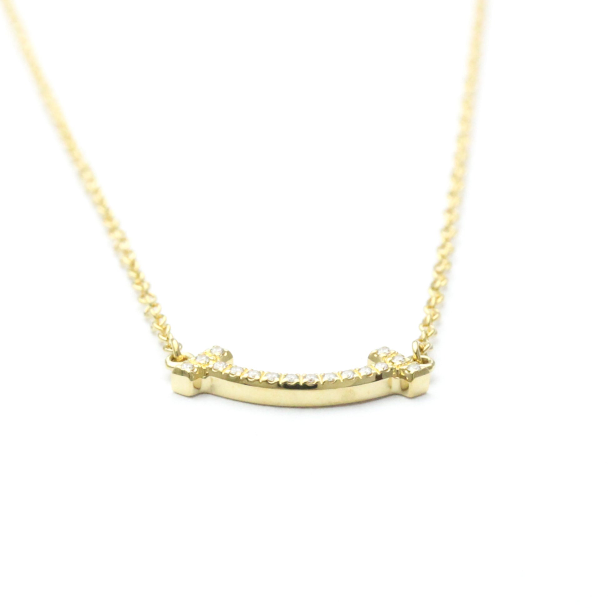 Tiffany & Co T Smile, Gold, Yellow Gold, necklace