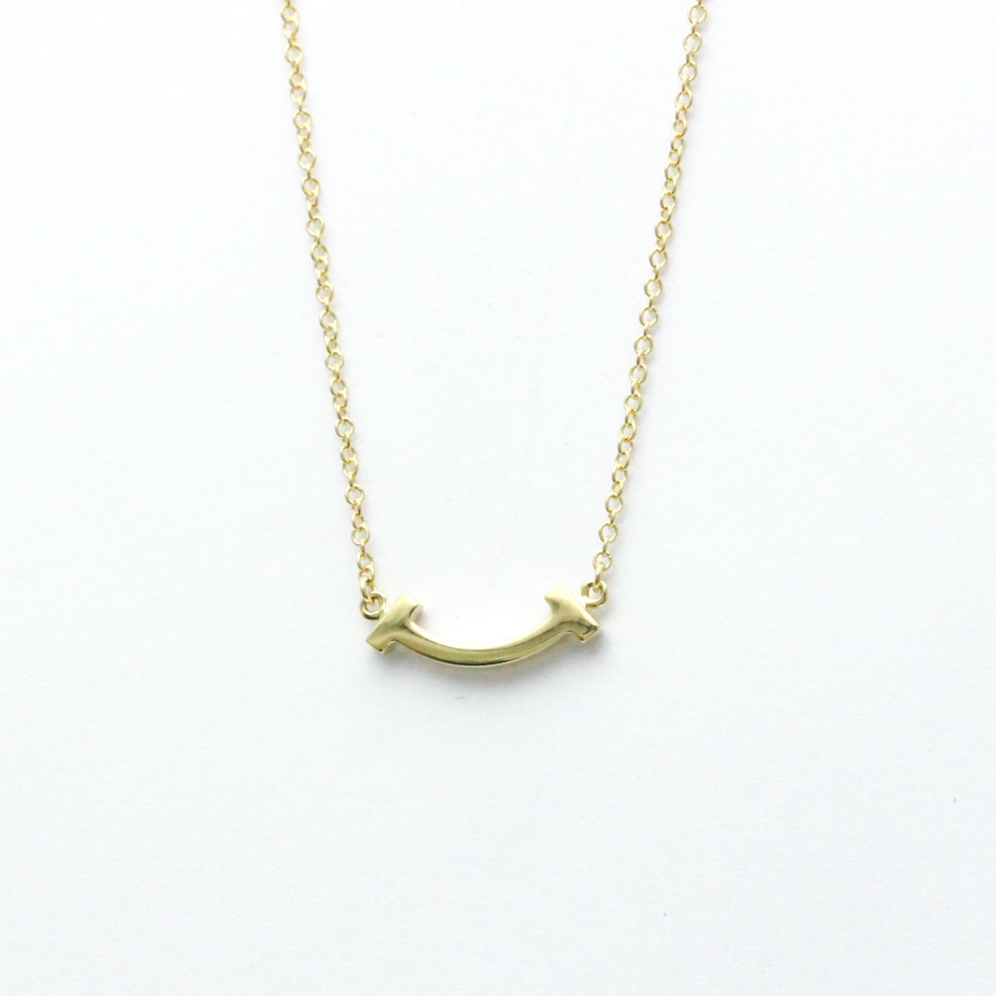 Tiffany & Co T Smile, Gold, Yellow Gold, necklace