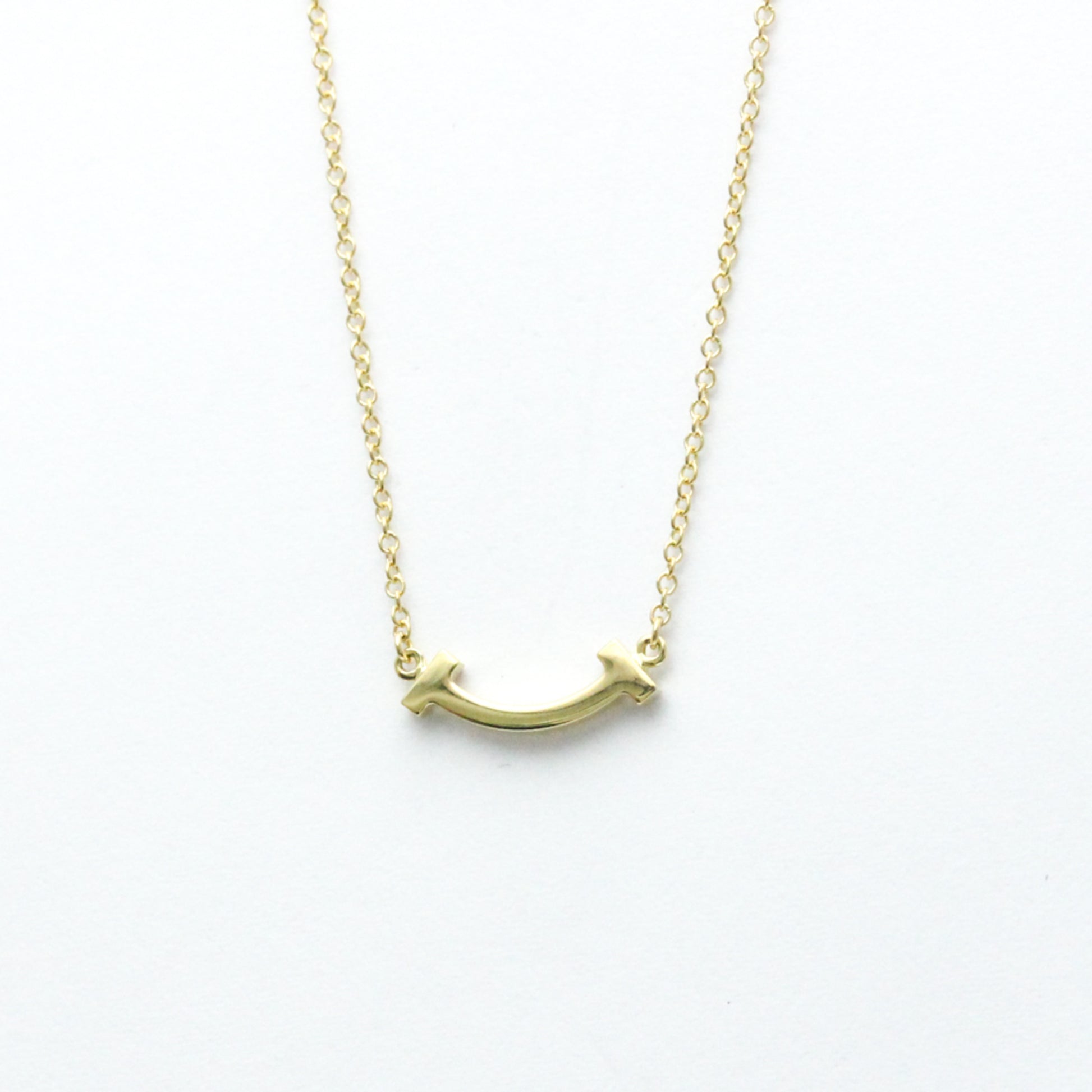 Tiffany & Co T Smile, Gold, Yellow Gold, necklace