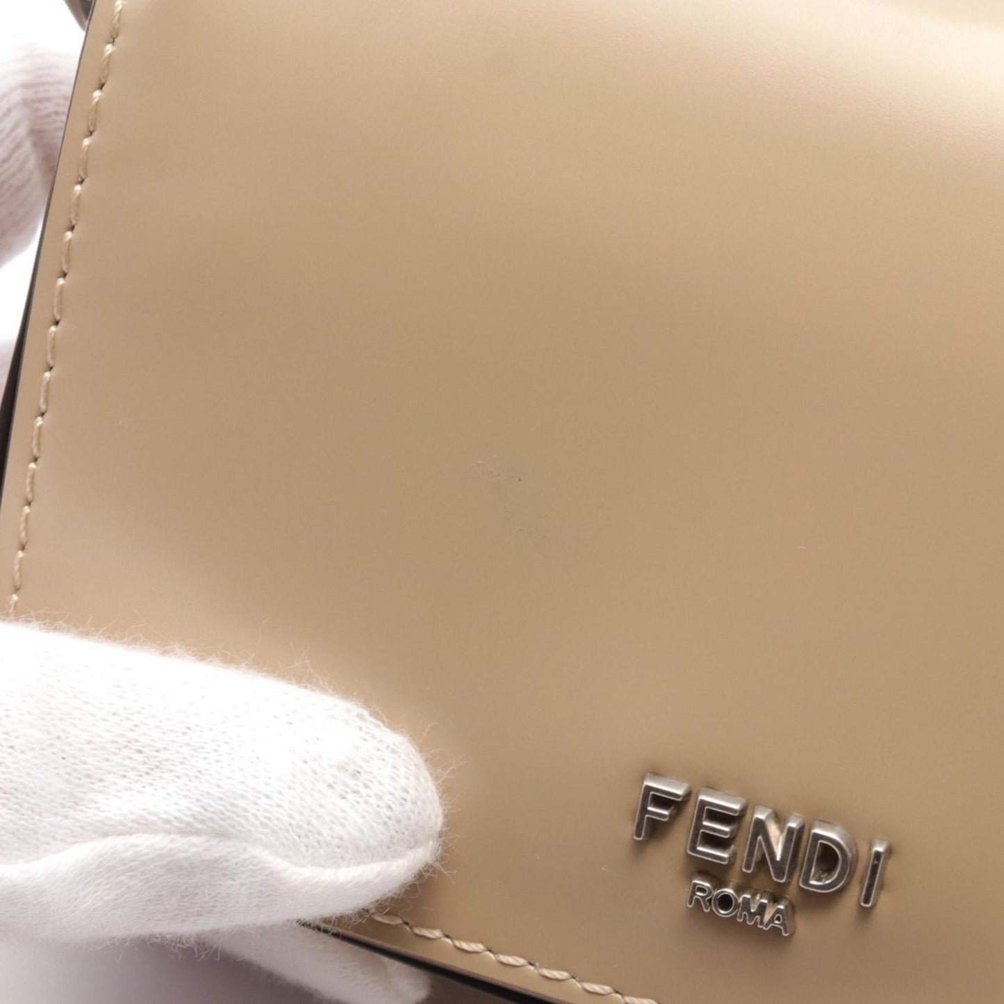 Fendi, Beige, Leather, handbag