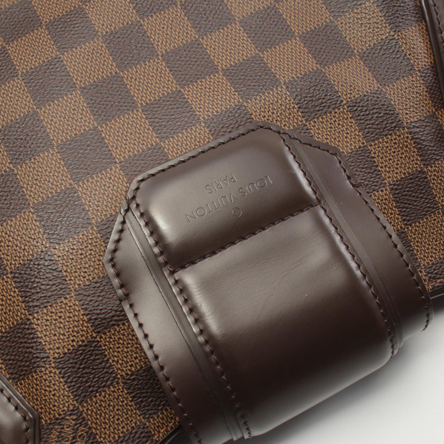 Louis Vuitton Greet, Brown, Canvas, handbag