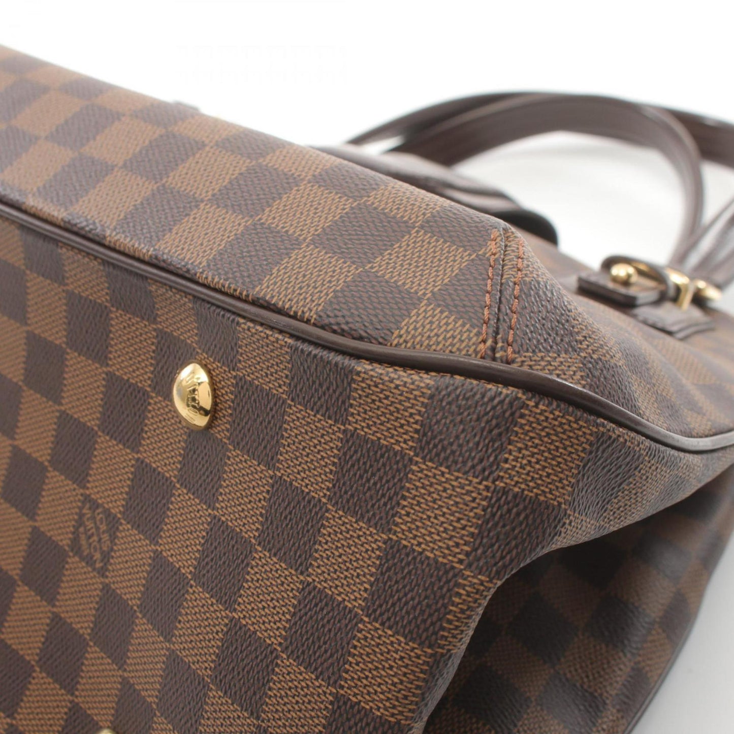 Louis Vuitton Greet, Brown, Canvas, handbag