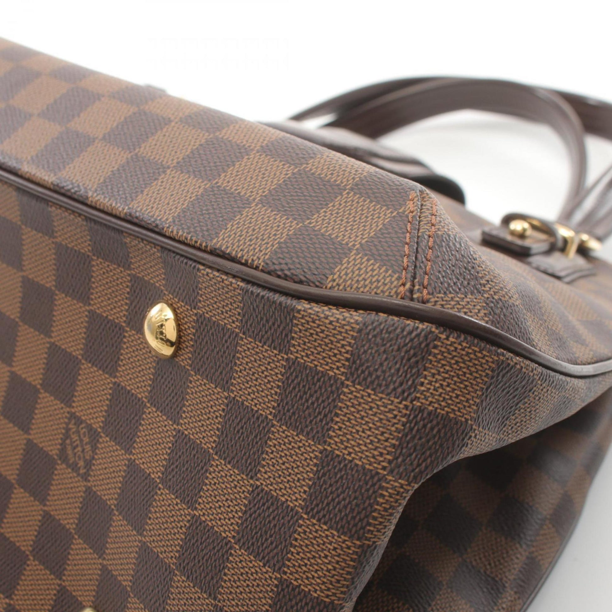 Louis Vuitton Greet, Brown, Canvas, handbag