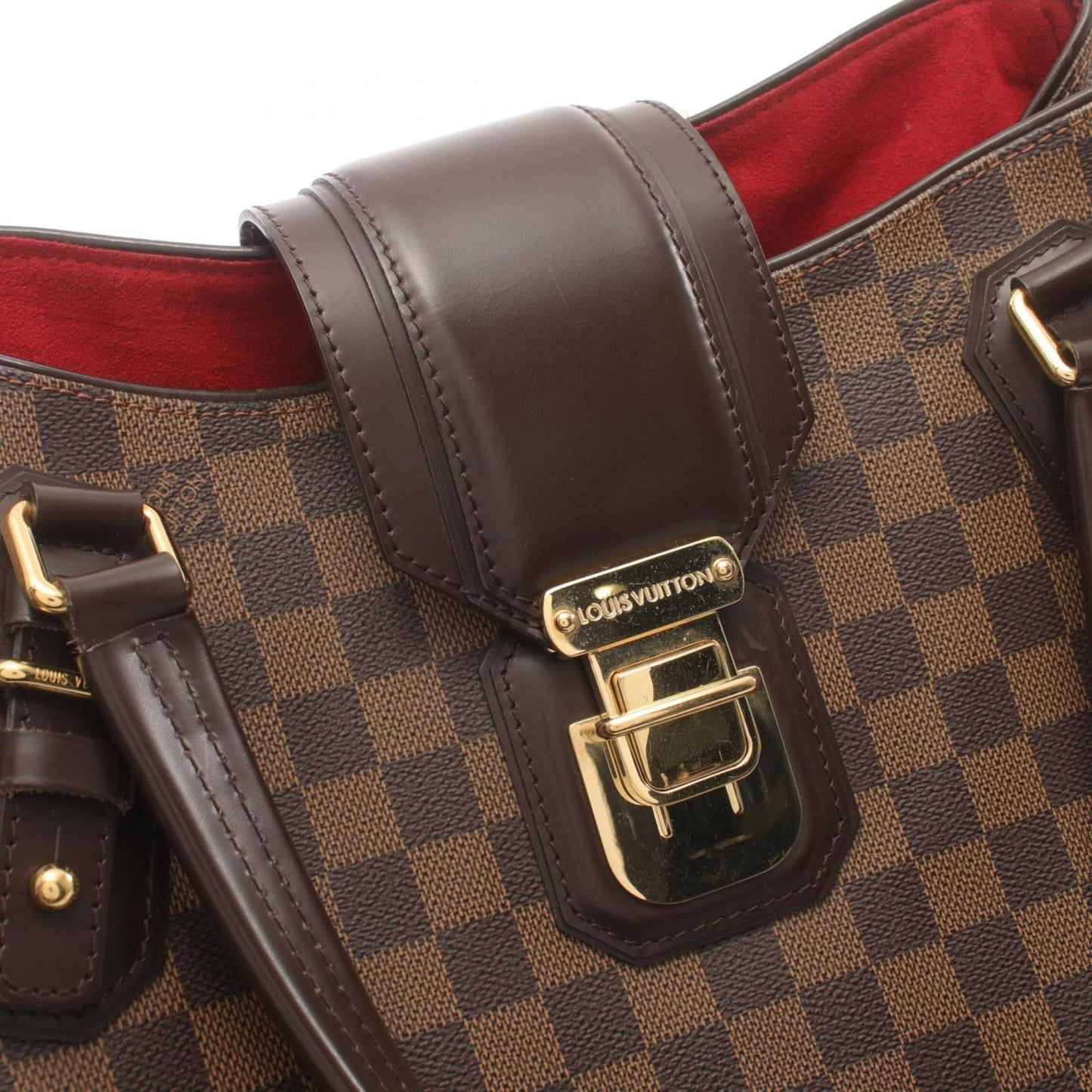 Louis Vuitton Greet, Brown, Canvas, handbag