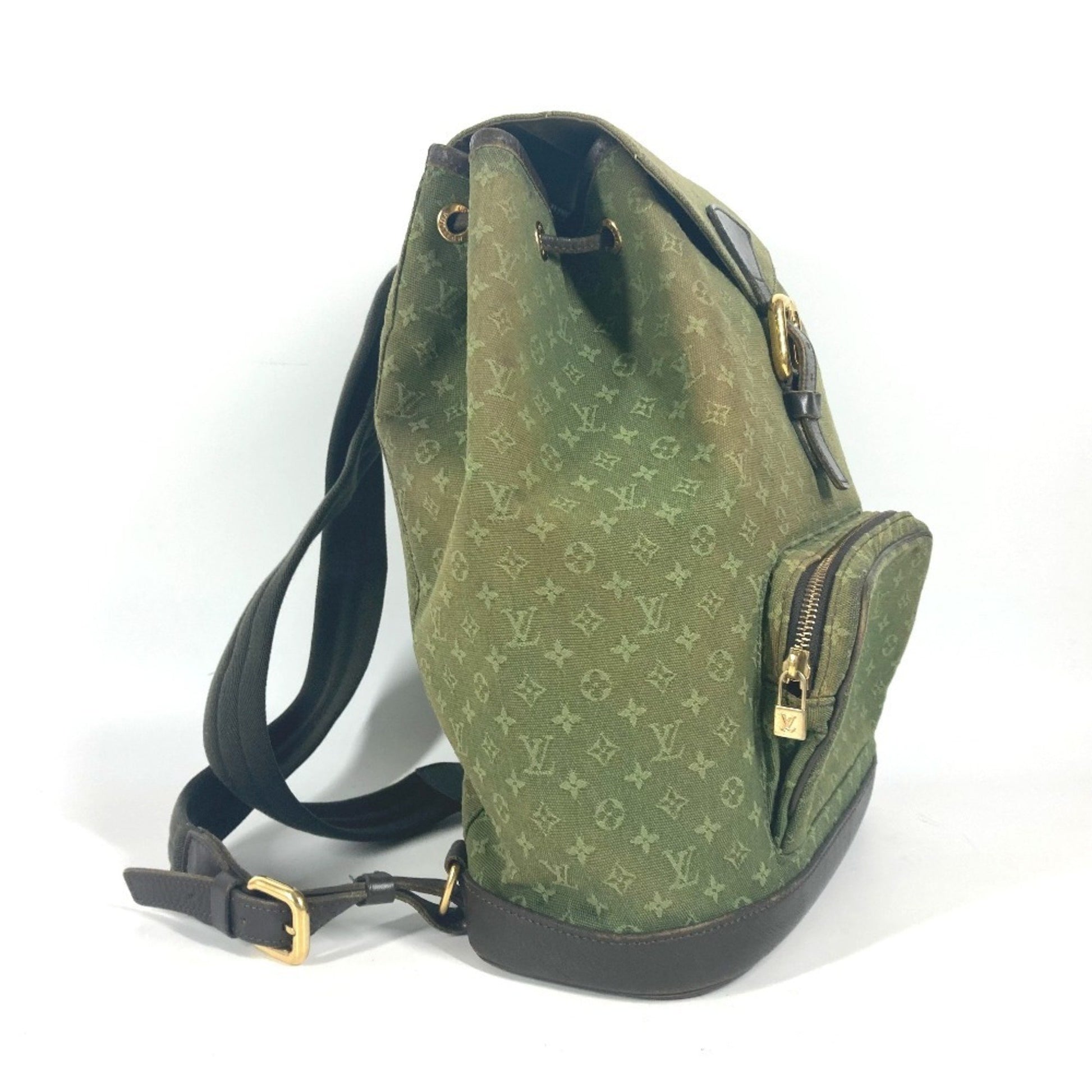 Louis Vuitton Montsouris GM, Khaki, Canvas, backpack