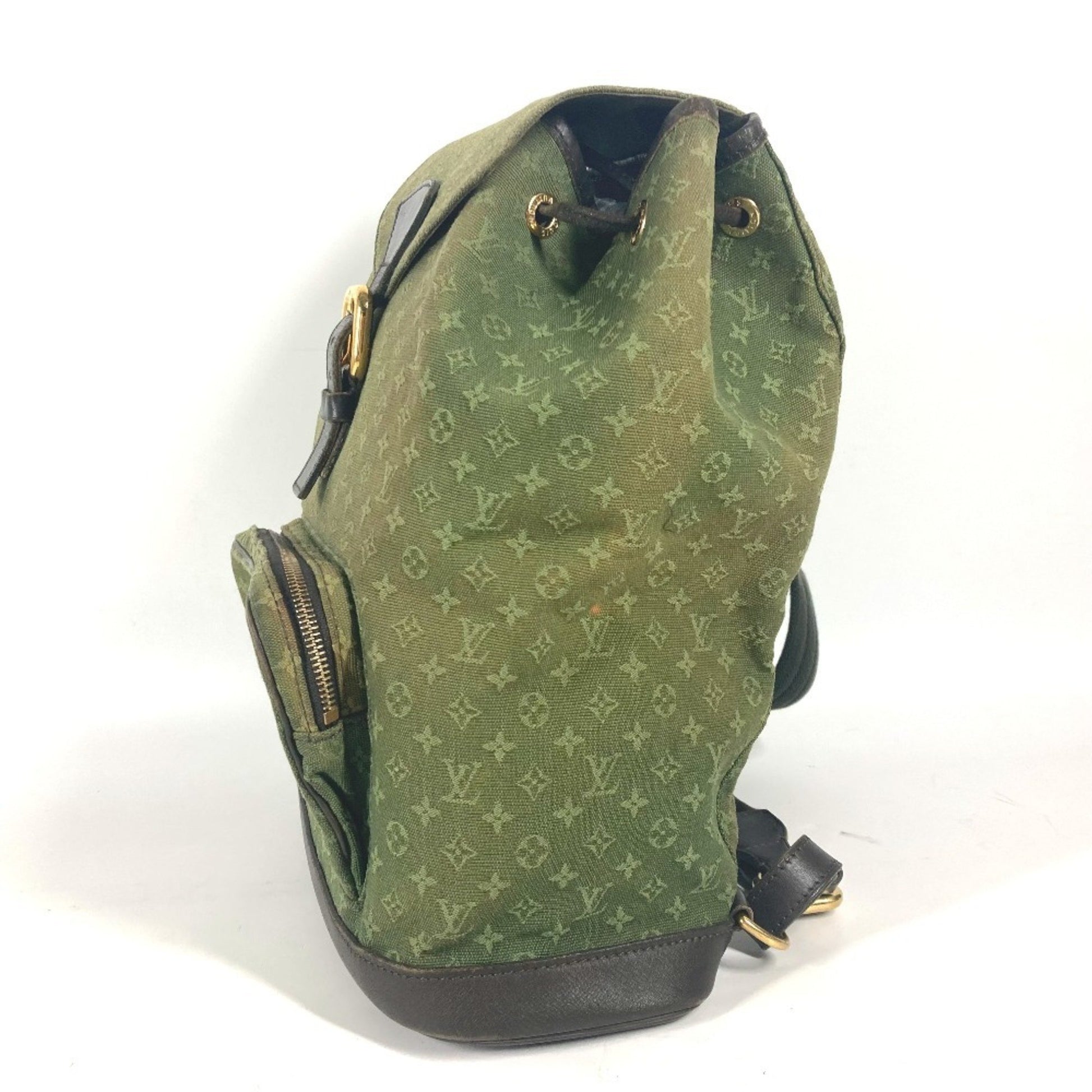 Louis Vuitton Montsouris GM, Khaki, Canvas, backpack