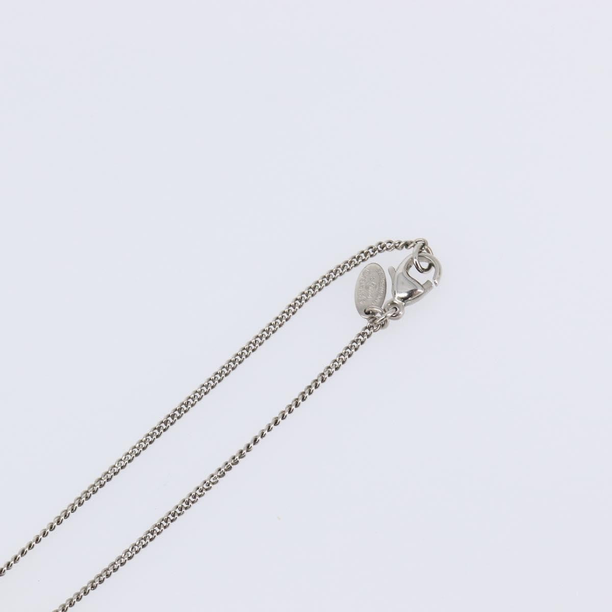 Chanel CC Pendant Metal with Crystals, Silver, Metal, Necklace